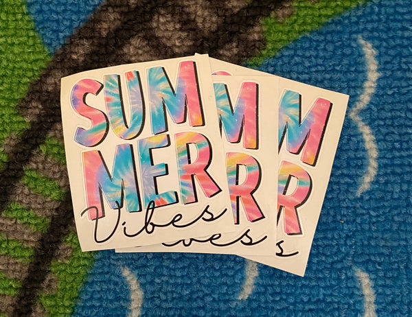 Summer vibes 2.5 inch 1 sticker