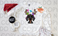 Dash hound Christmas DTF
