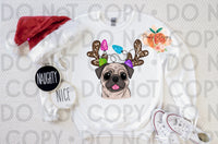 Pug Christmas DTF