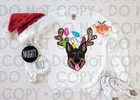 German Shepard Christmas DTF