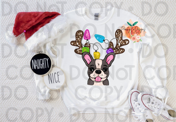 Frenchie Christmas DTF