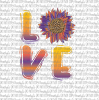 Love sunflower sublimation