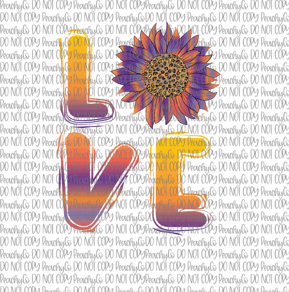 Love sunflower sublimation