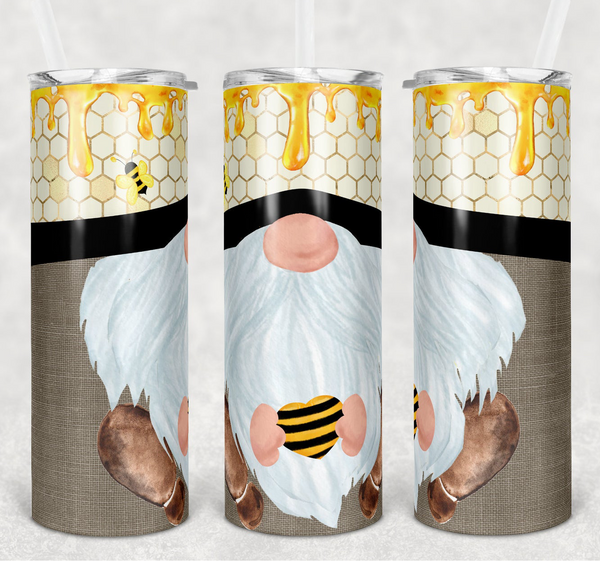 Bee gnome tumbler sublimation – PeachyCoDesigns