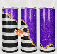 Purple striped skinny 20oz sublimation