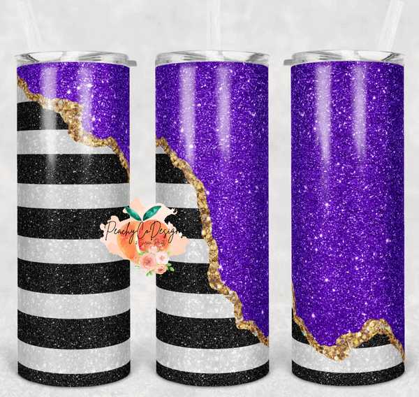 Purple striped skinny 20oz sublimation