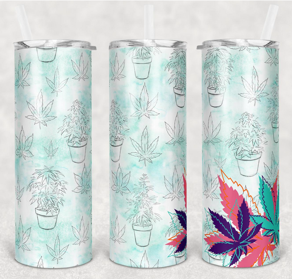 Leaf Sublimation Tumbler print