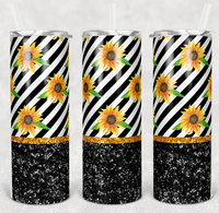 Sunflower Sublimation tumbler print