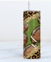 Football leopard Tumbler sublimation