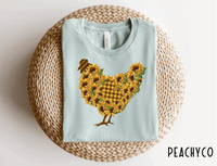 Chicken Sunflower Sublimation transfer