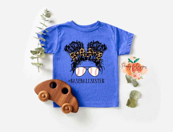 Baseball sister 8x8 DTF Toddler