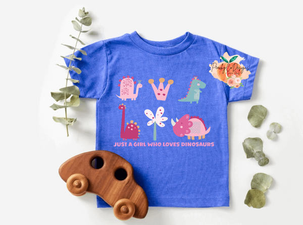 Just a girl who loves dinosaurs toddler DTF