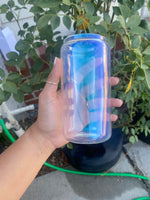 Iridescent beer can glass