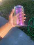 Iridescent beer can glass
