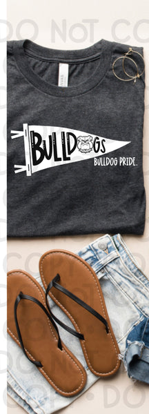 Bulldog mascot white